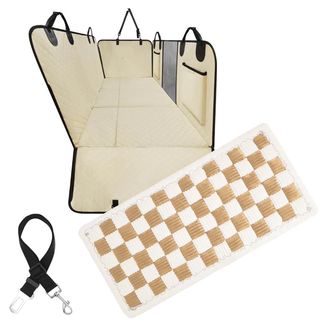 Dog Car Seat Cover — Waterproof Hammock, Hard Bottom