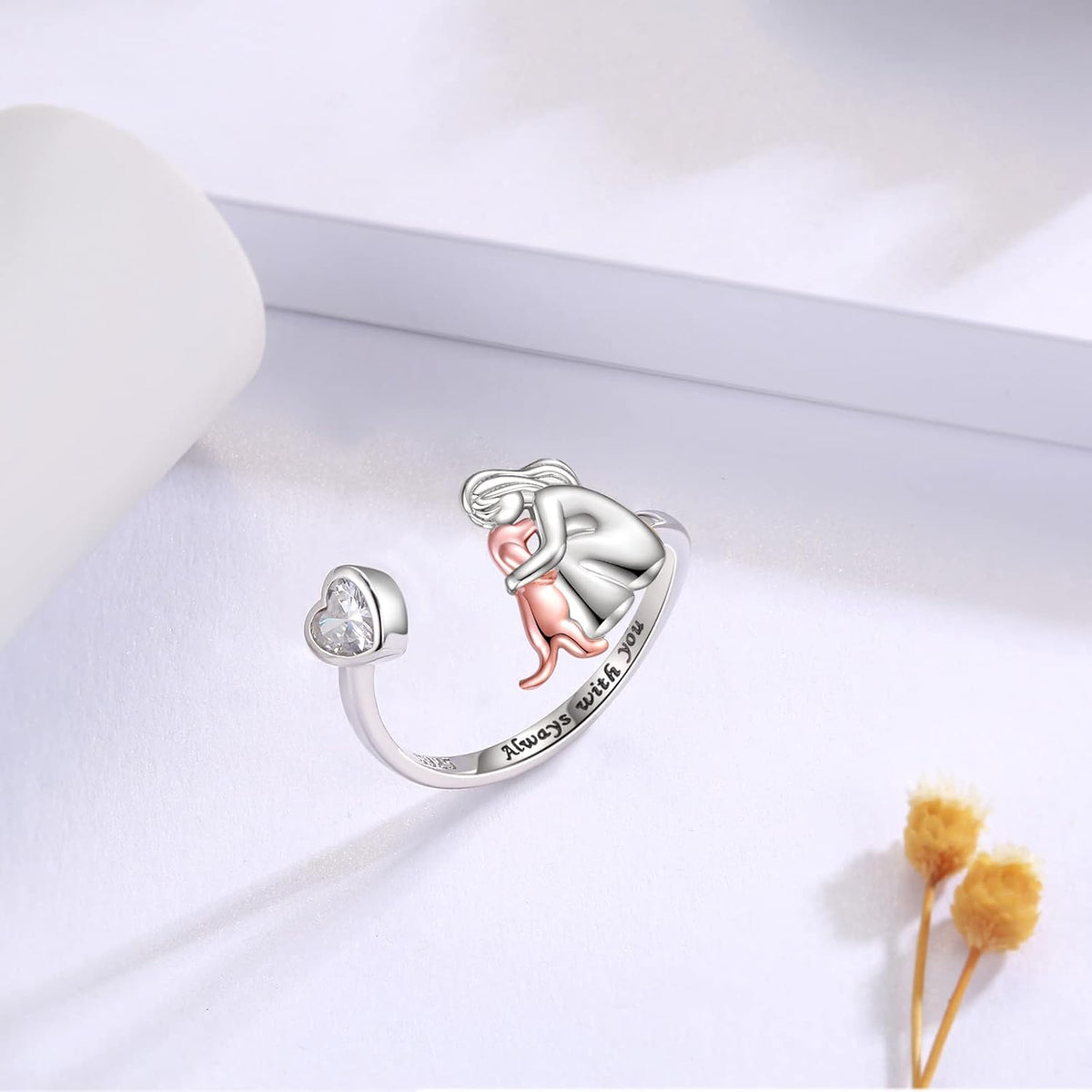 The Always Ring — 925 Silver Dog with Zirconia