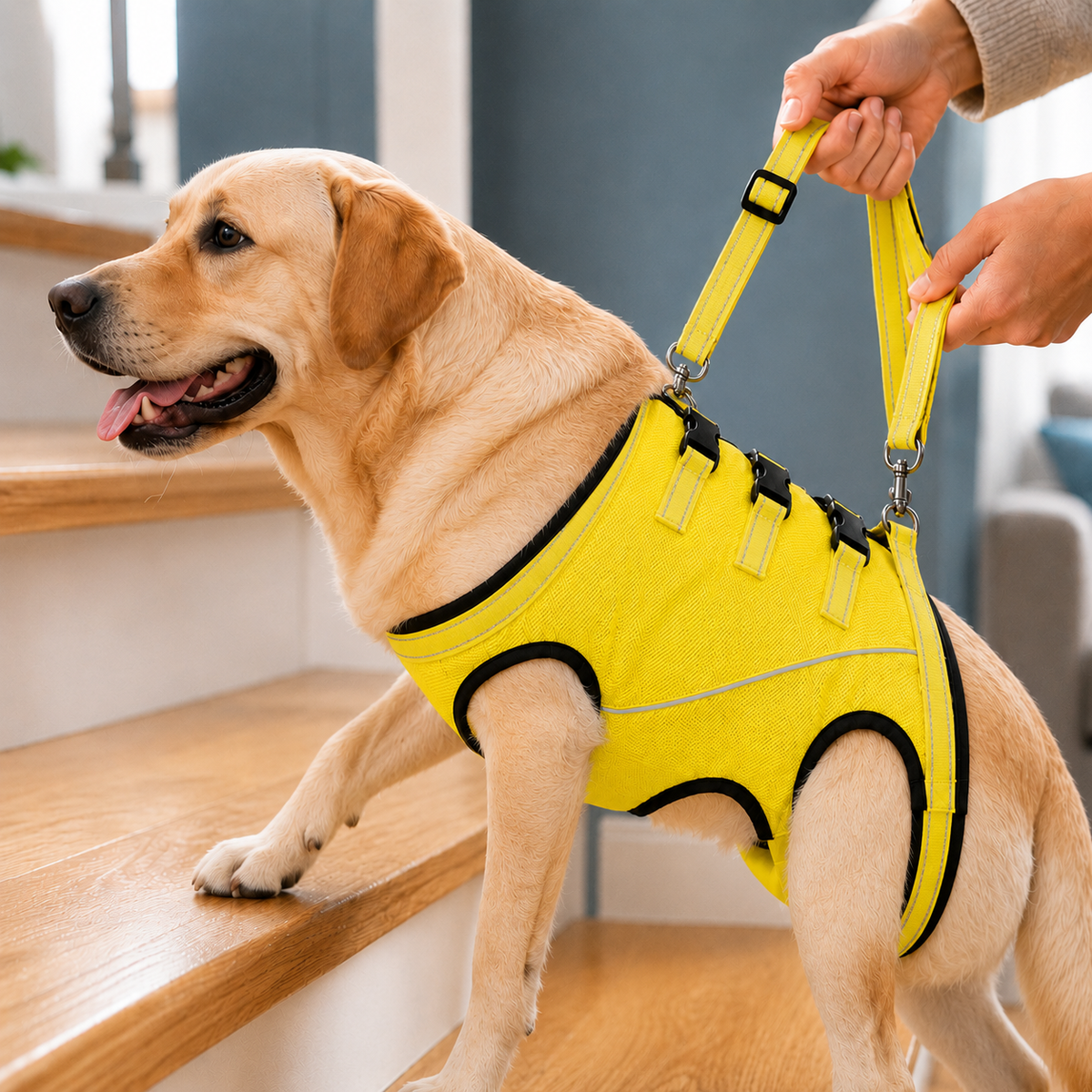 Full-Body Dog Mobility Support Harness for Stairs & Car Rides - Lift Assist Vest for Senior Dogs with Weak Hind Legs