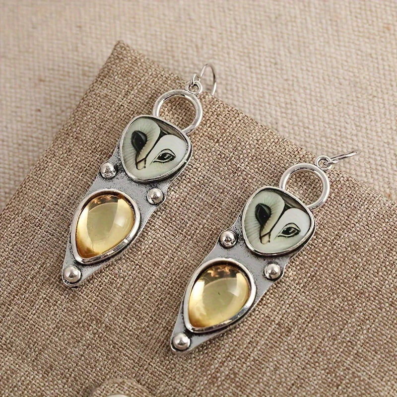 The Night Owl — Statement Drop Earrings