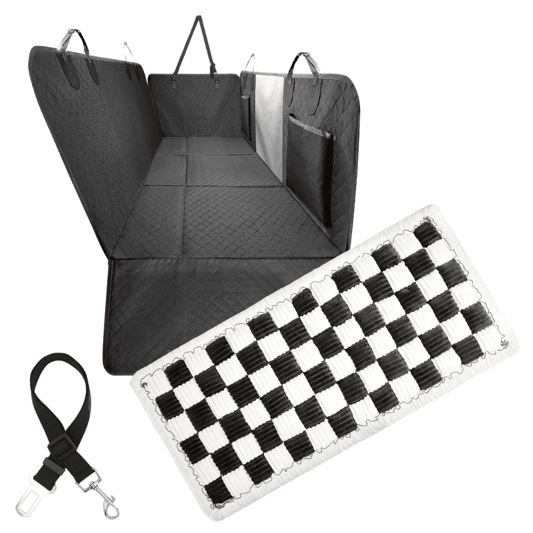 Dog Car Seat Cover — Waterproof Hammock, Hard Bottom