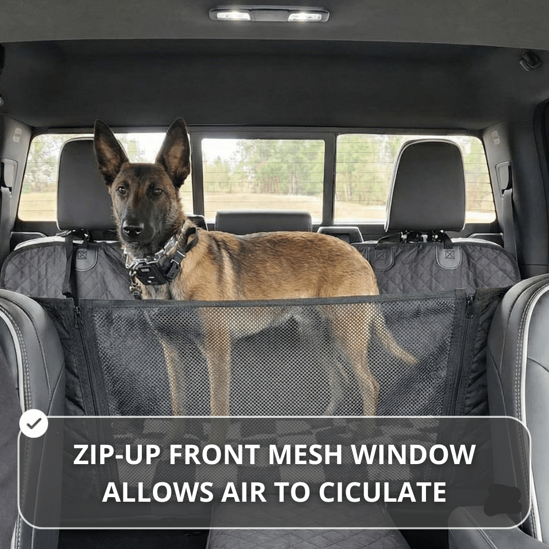 Dog Car Seat Cover — Waterproof Hammock, Hard Bottom