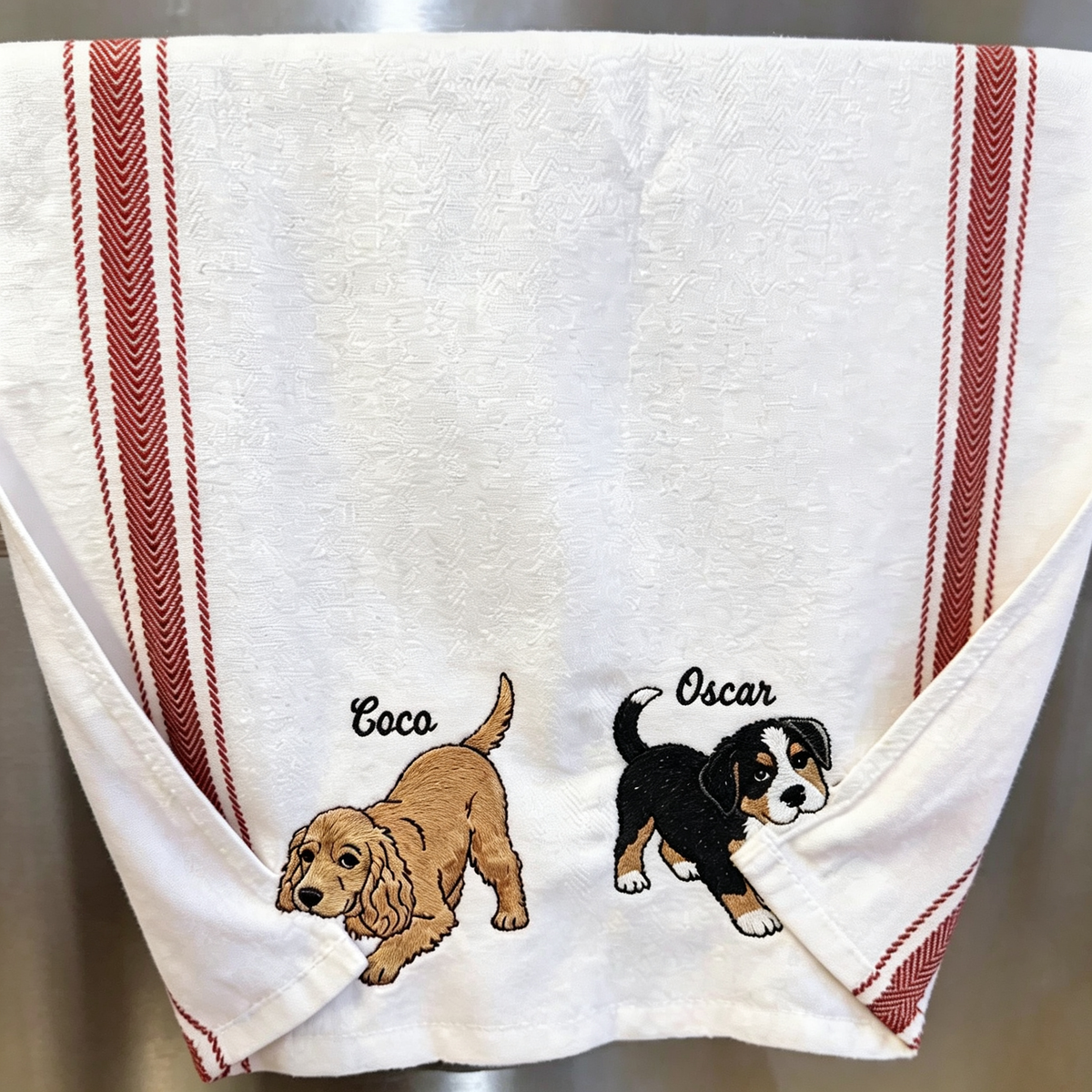The "Biting Corner" Personalized Pet Dish Towel