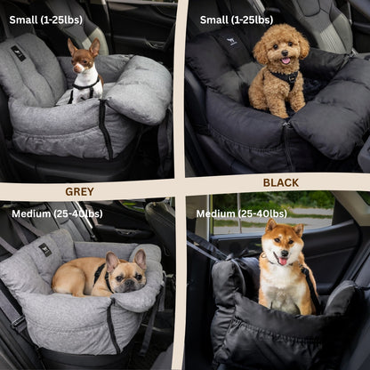 V2 Premium Dog Car Seat with Removable Covers + Luxury Cushion
