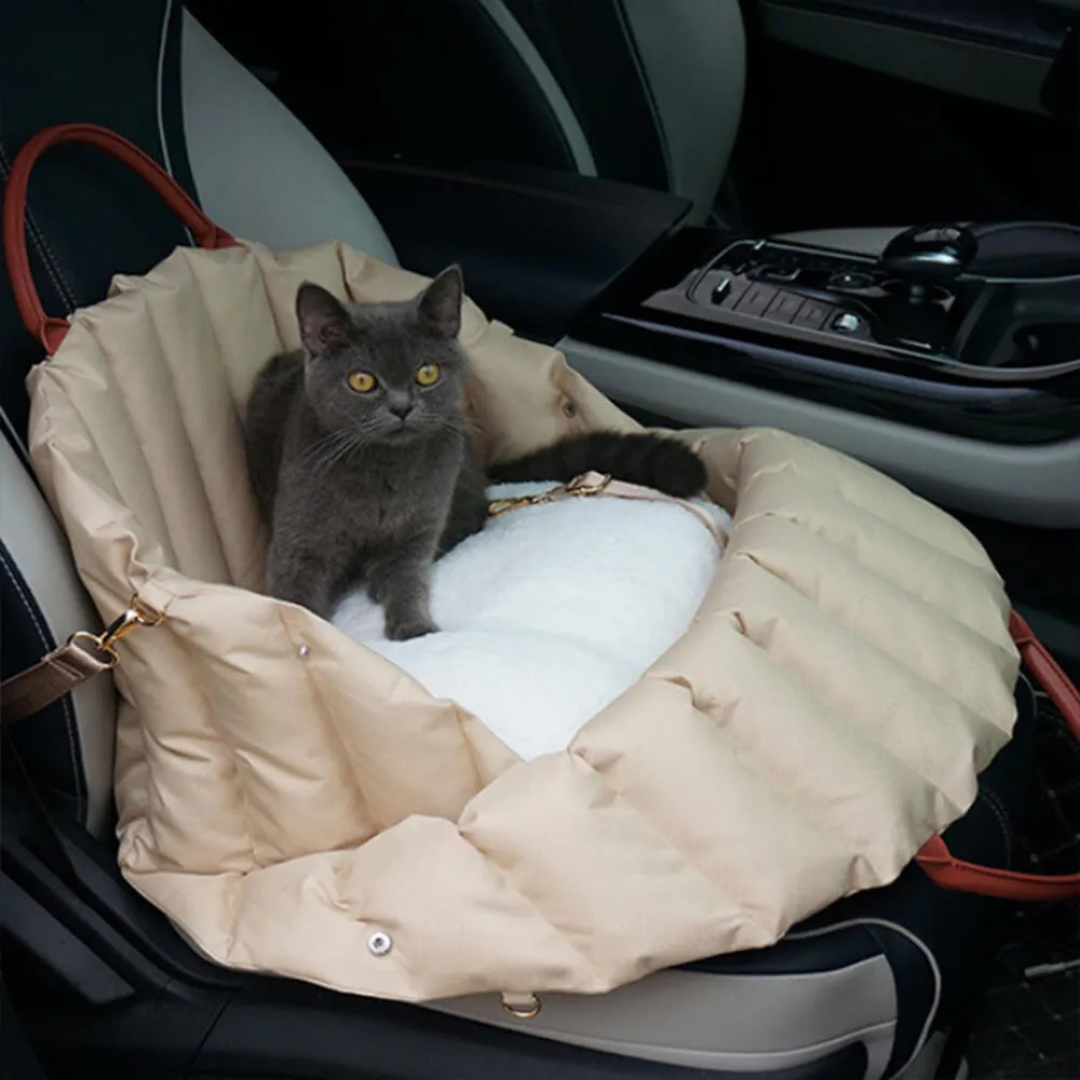 Snootkin Quilted Cat Carrier Bag & Safe Car Seat - The Paw Purrse