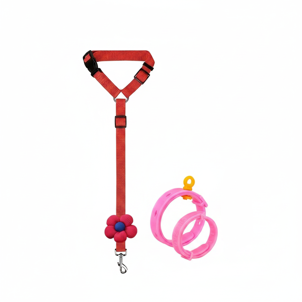2-in-1 Dog Car Seat Belt & Walking Leash