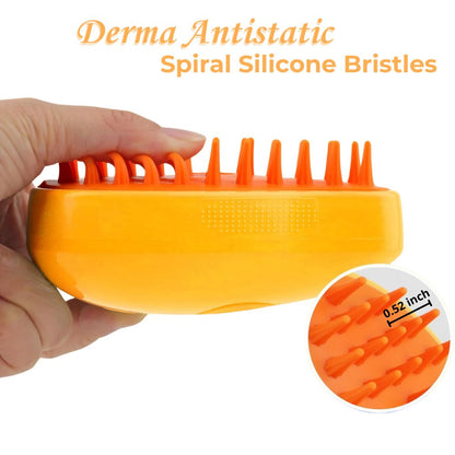 Steam Cat Brush — Self-Cleaning, Massage Grooming