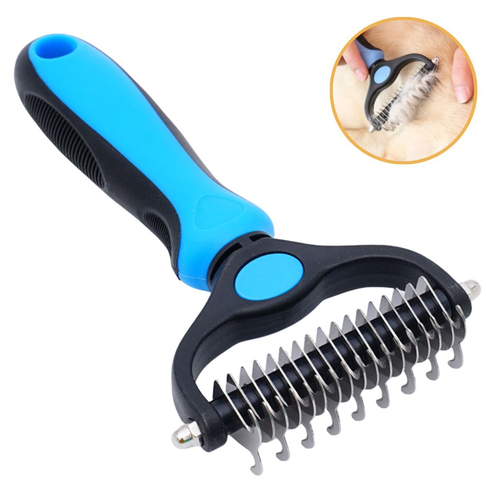 Cat Dematting Rake — 2-in-1 Deshedding Tool