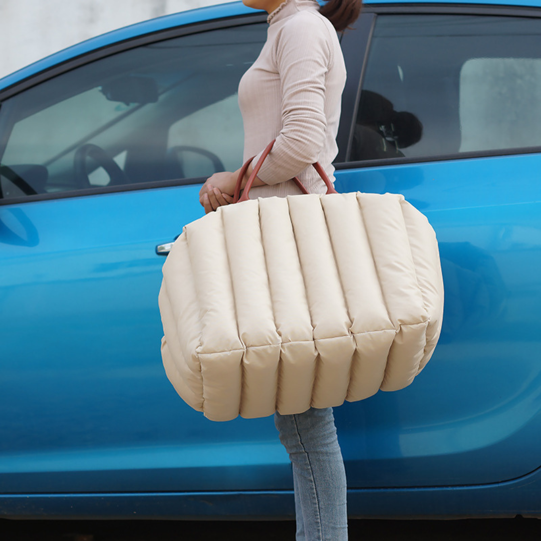 Snootkin Quilted Cat Carrier Bag & Safe Car Seat - The Paw Purrse
