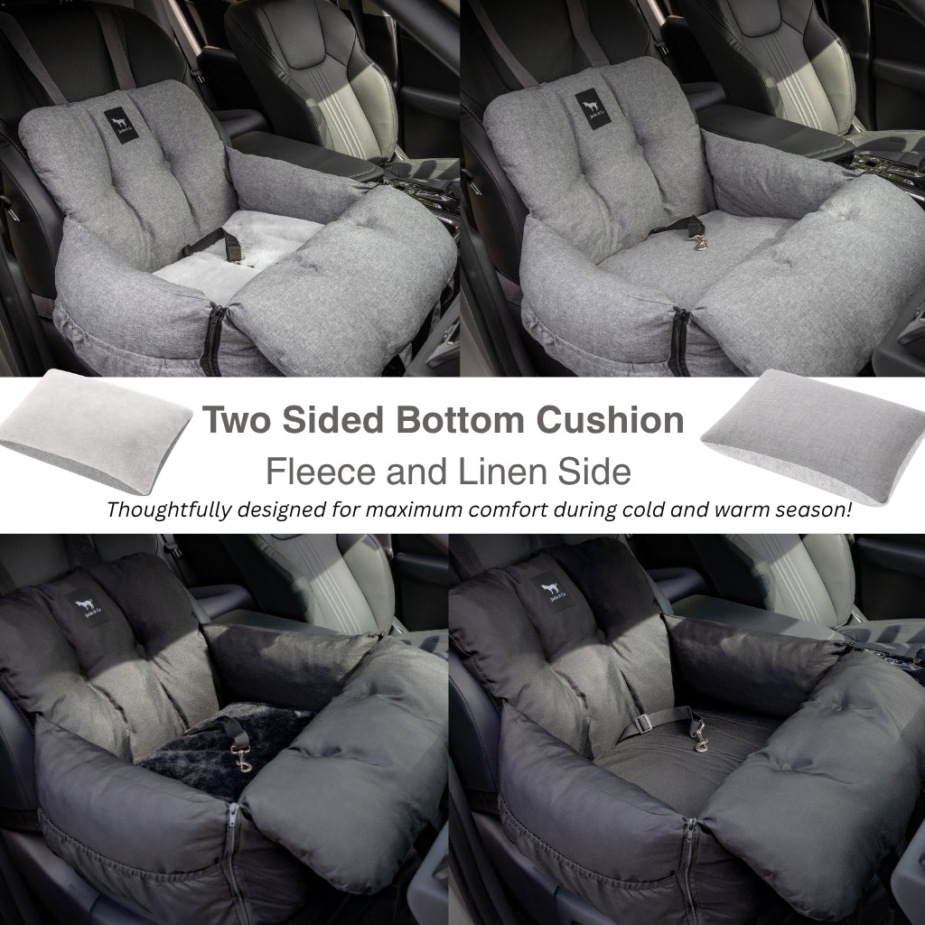 V2 Premium Dog Car Seat with Removable Covers + Luxury Cushion