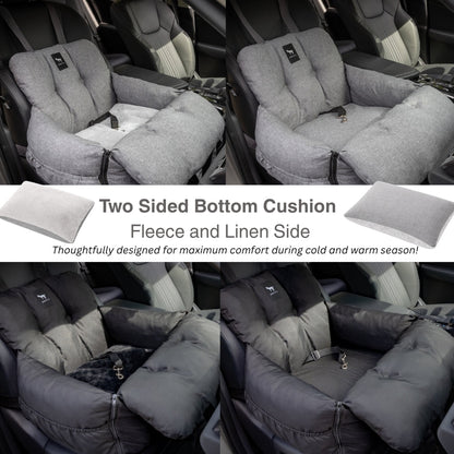 V2 Premium Dog Car Seat with Removable Covers + Luxury Cushion