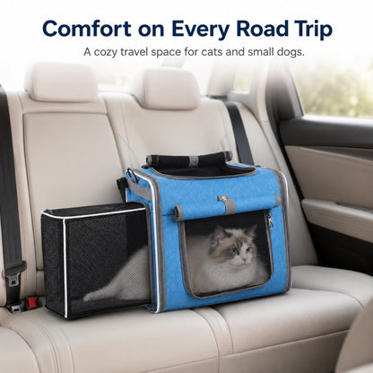 Premium 4-in-1 Expandable Pet Carrier Backpack for Bike & Travel