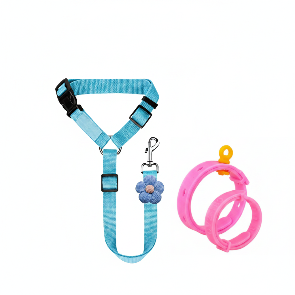 2-in-1 Dog Car Seat Belt & Walking Leash