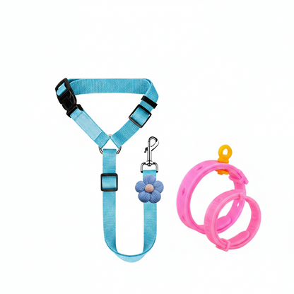 2-in-1 Dog Car Seat Belt & Walking Leash