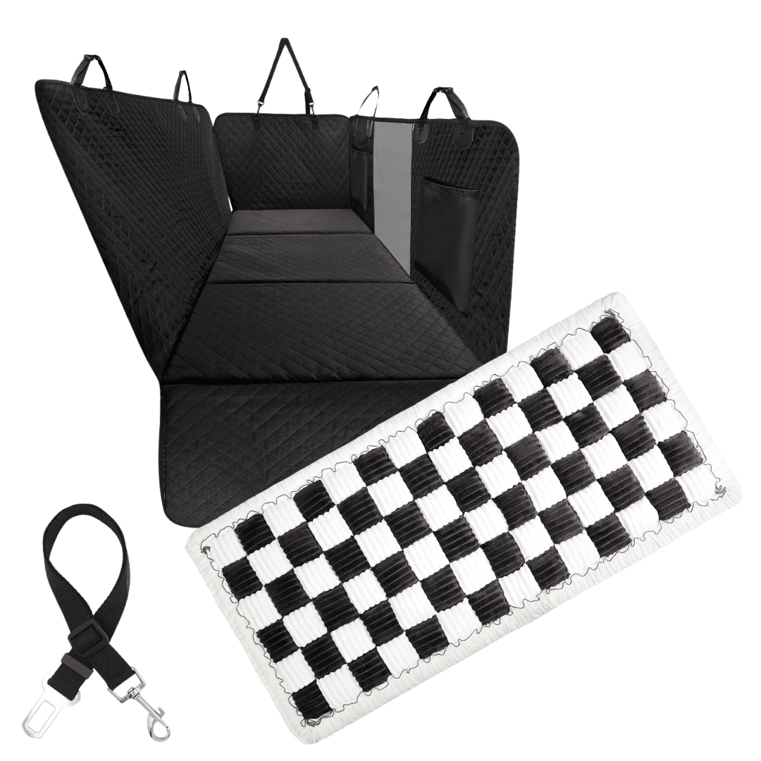 Dog Car Seat Cover — Waterproof Hammock, Hard Bottom