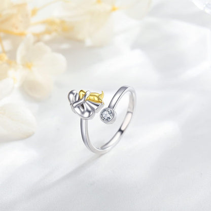 The Dog Ring — 925 Silver with Zirconia