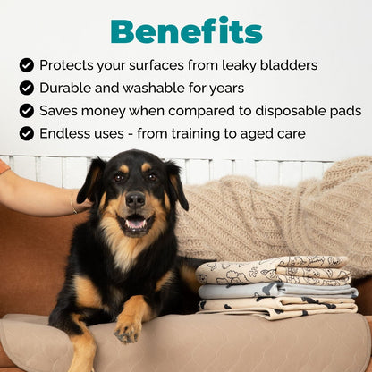 Washable Dog Pee Pads — Reusable, Leak-Proof