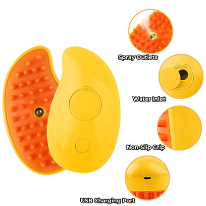 Steam Cat Brush — Self-Cleaning, Massage Grooming