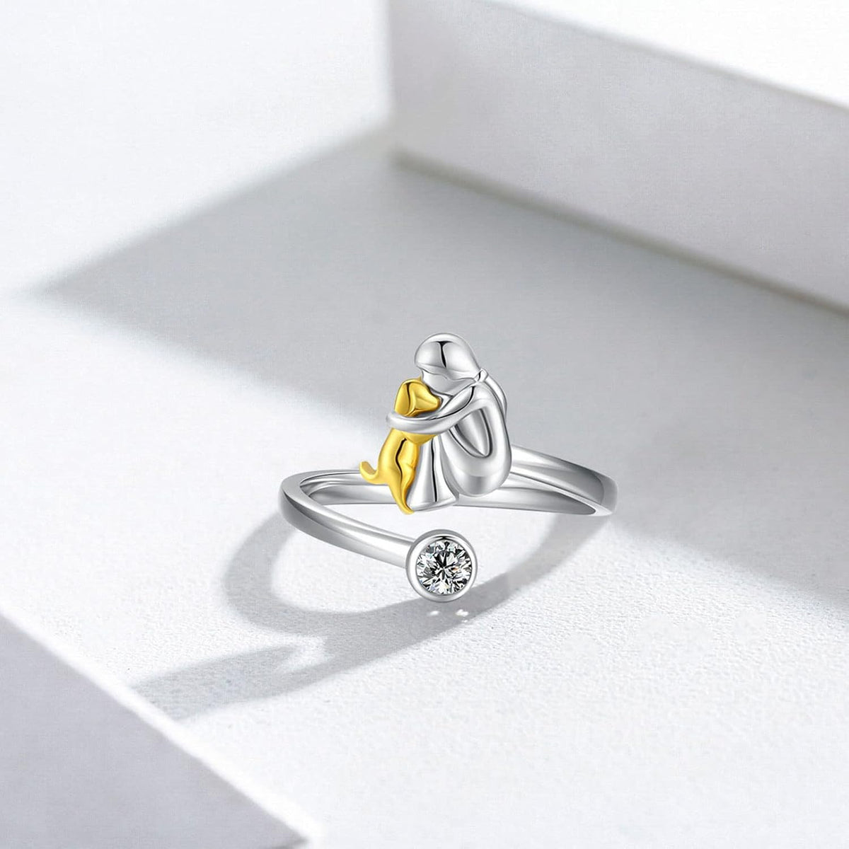 The Dog Ring — 925 Silver with Zirconia