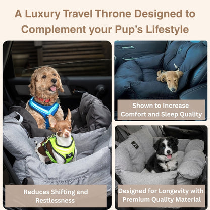 V2 Premium Dog Car Seat with Removable Covers + Luxury Cushion