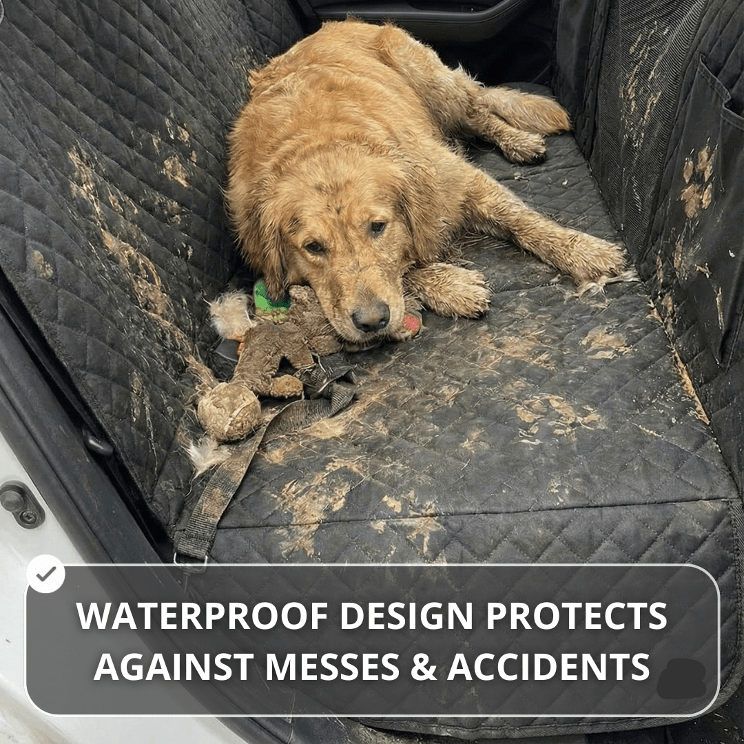 Dog Car Seat Cover — Waterproof Hammock, Hard Bottom