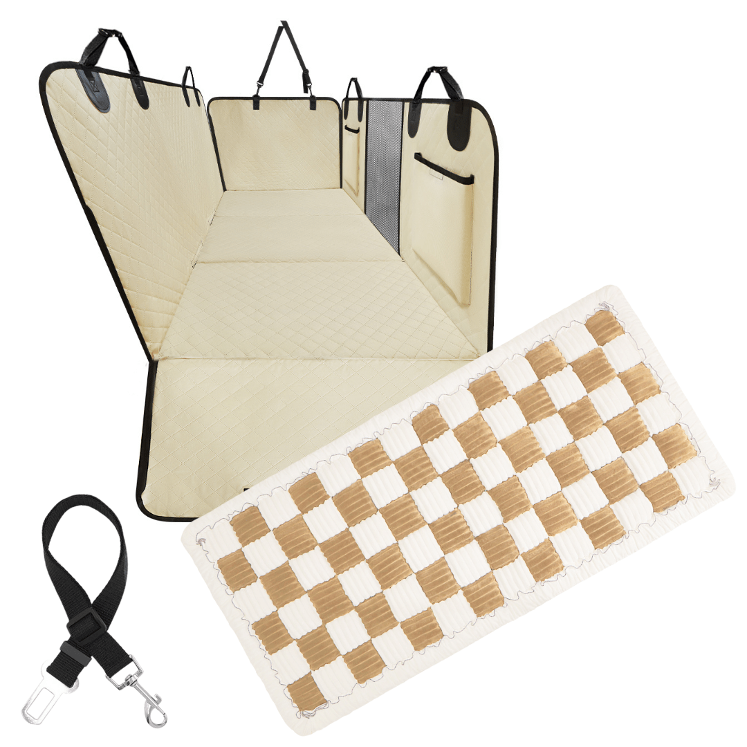 Dog Car Seat Cover — Waterproof Hammock, Hard Bottom