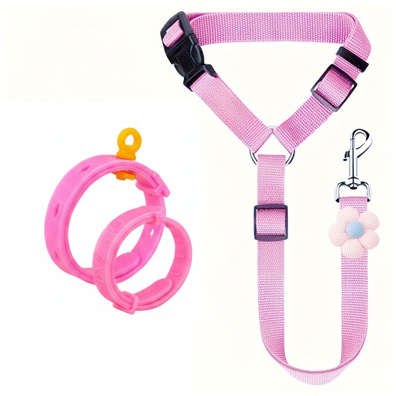 2-in-1 Dog Car Seat Belt & Walking Leash