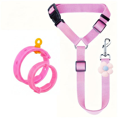 2-in-1 Dog Car Seat Belt & Walking Leash