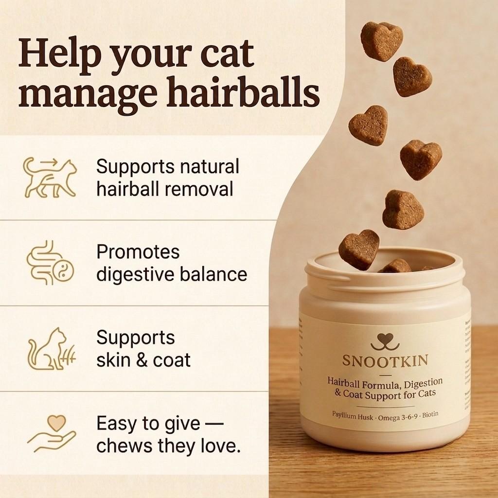 Hairball Control Chews for Cats — Skin & Coat