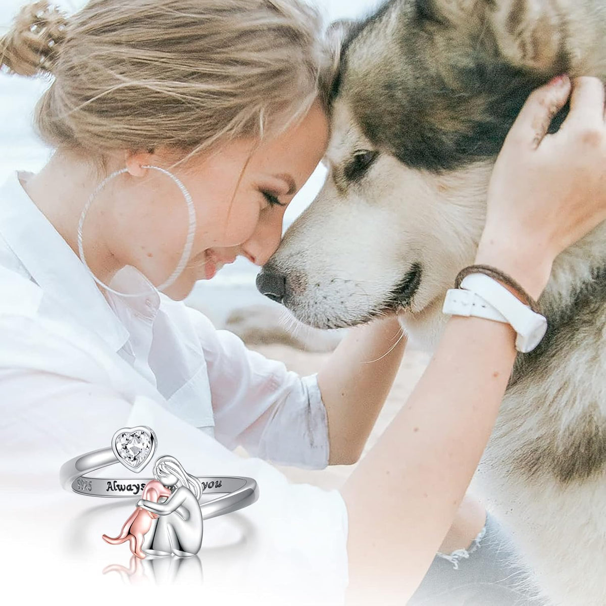 The Always Ring — 925 Silver Dog with Zirconia