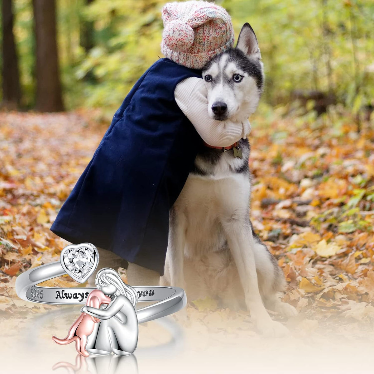 The Always Ring — 925 Silver Dog with Zirconia