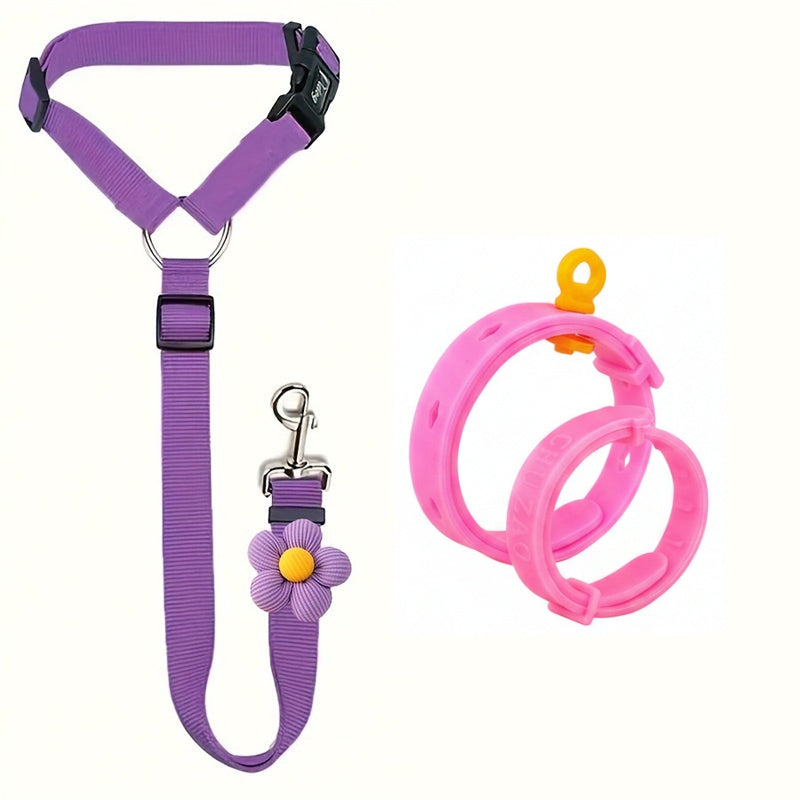 2-in-1 Dog Car Seat Belt & Walking Leash