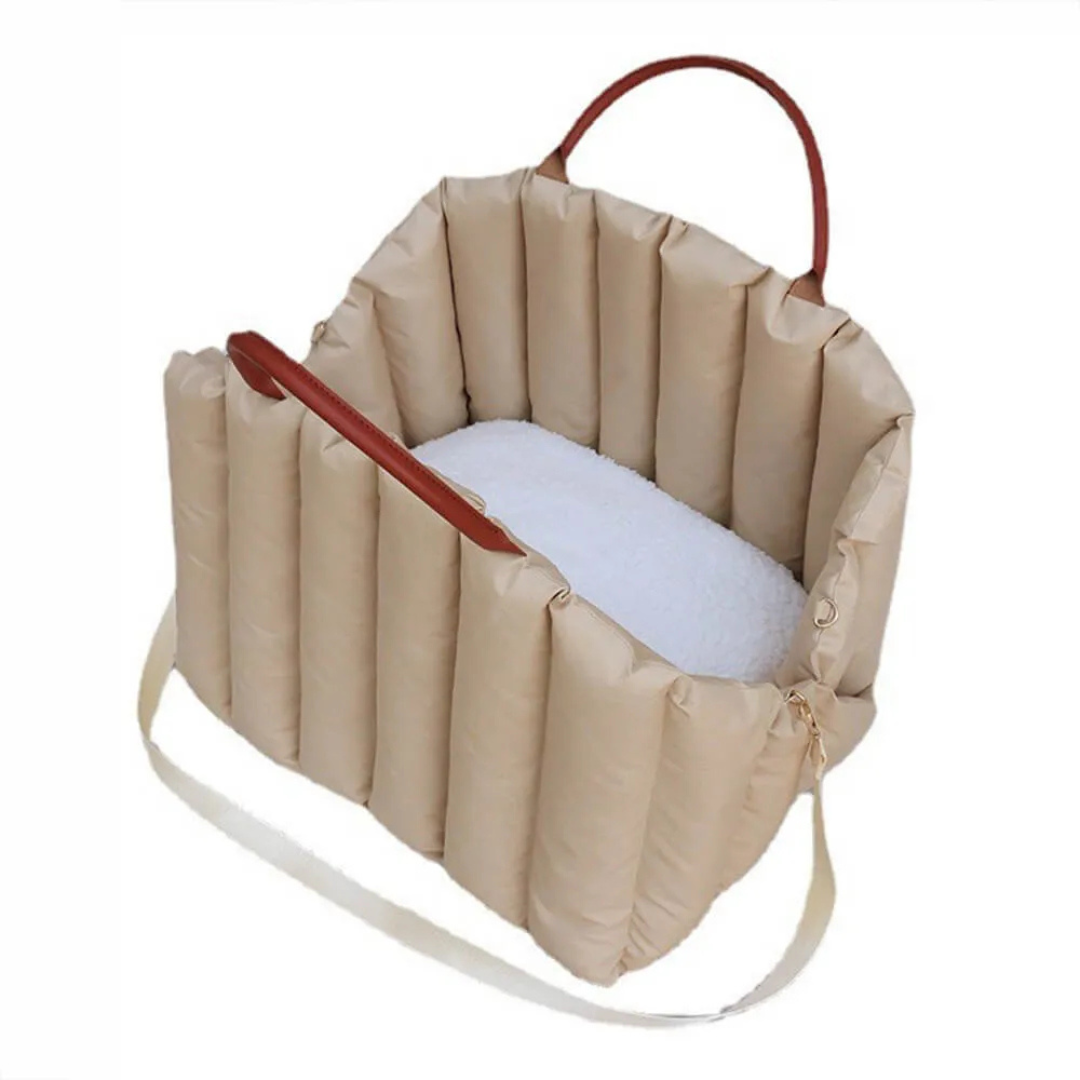 Snootkin Quilted Cat Carrier Bag & Safe Car Seat - The Paw Purrse