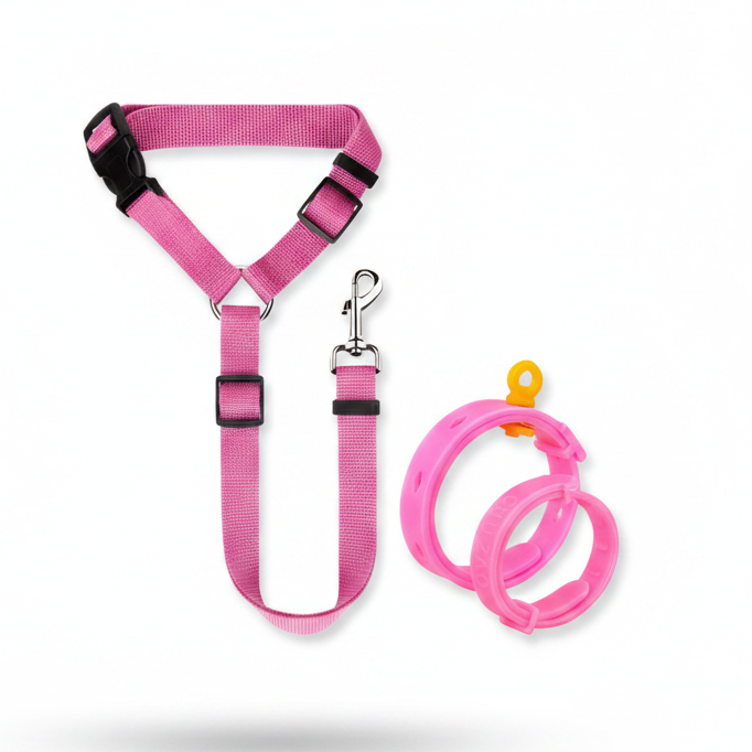 2-in-1 Dog Car Seat Belt & Walking Leash