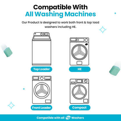Washing Machine Cleaner Tablets — Pet Hair & Odor Descaler