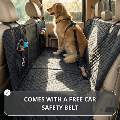 Dog Car Seat Cover — Waterproof Hammock, Hard Bottom