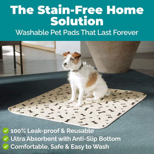 Washable Dog Pee Pads — Reusable, Leak-Proof