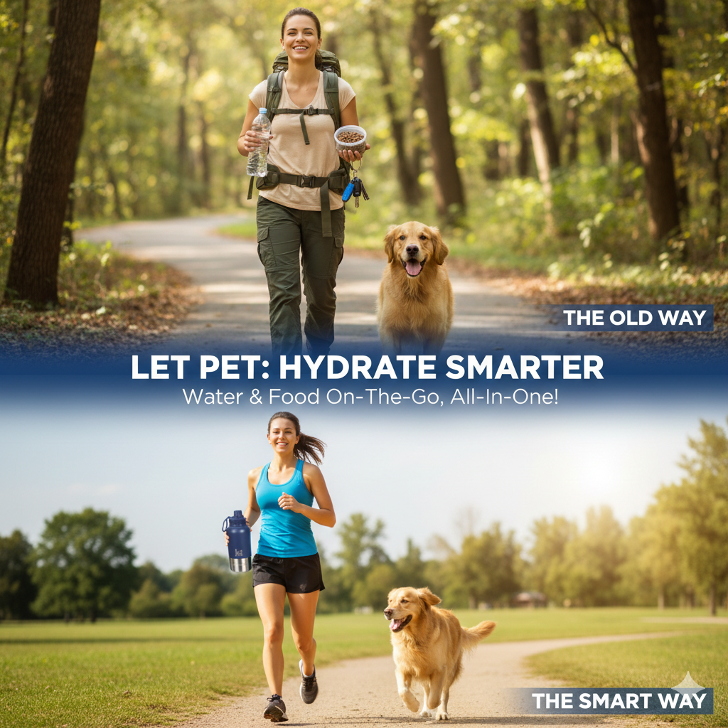 Customisable 3-in-1 Dog Bottle | Water For You & Your Dog