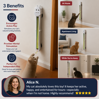 Automatic Cat Teaser Toy for Interactive & Independent Play