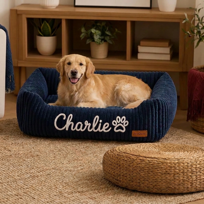 Personalized Fluffy Cloud Dog Bed with Soft Bolsters