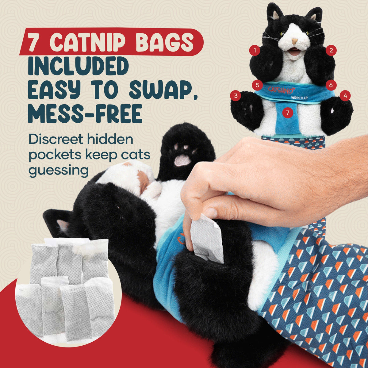 Snootkin Wearable Cat Wrestling Toy & Scratch Protection Sleeve