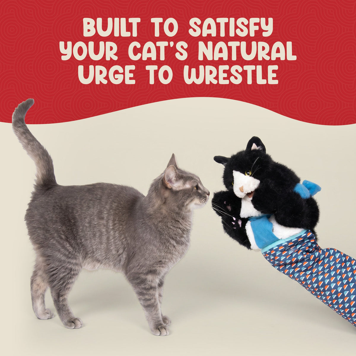 Snootkin Wearable Cat Wrestling Toy & Scratch Protection Sleeve