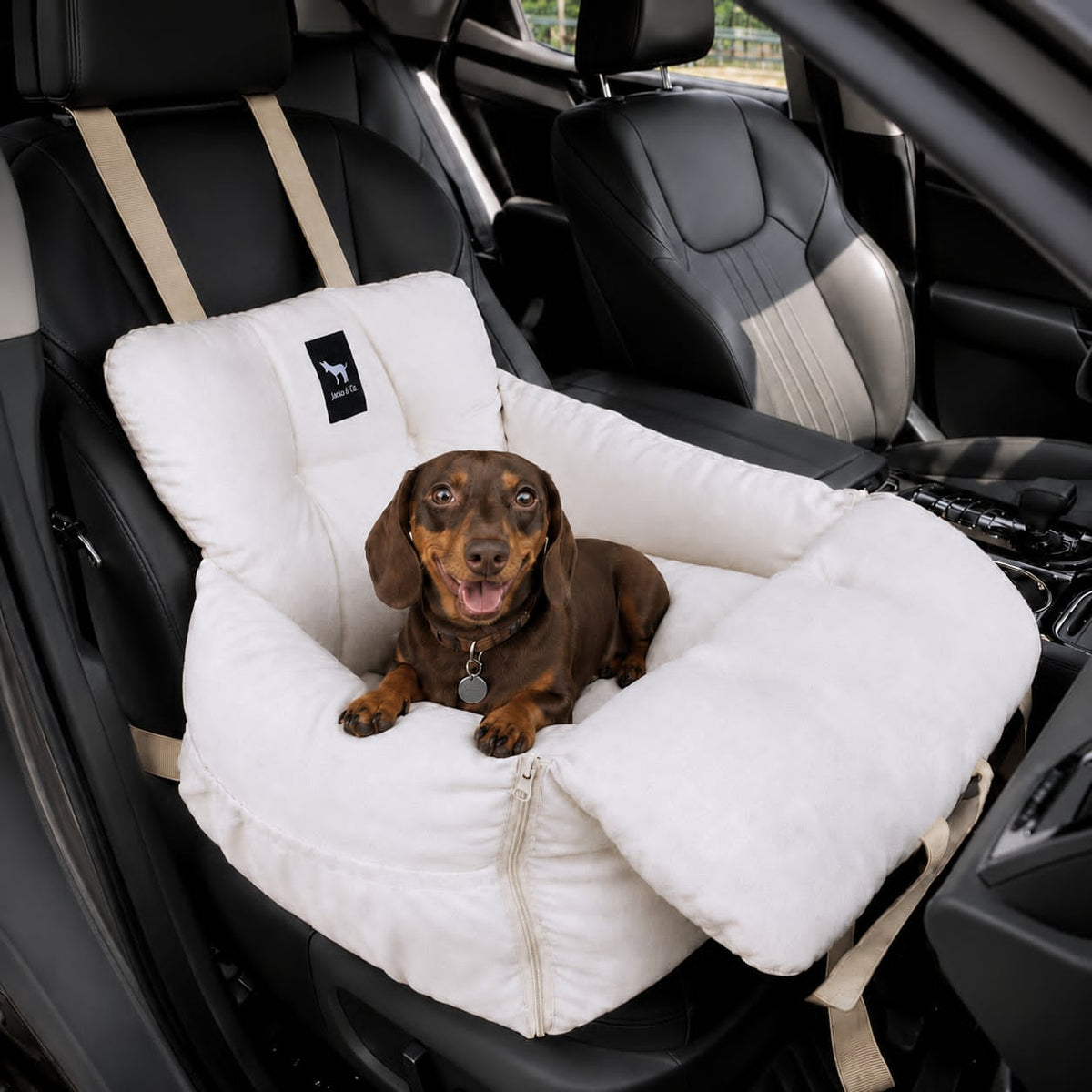 V2 Premium Dog Car Seat with Removable Covers + Luxury Cushion
