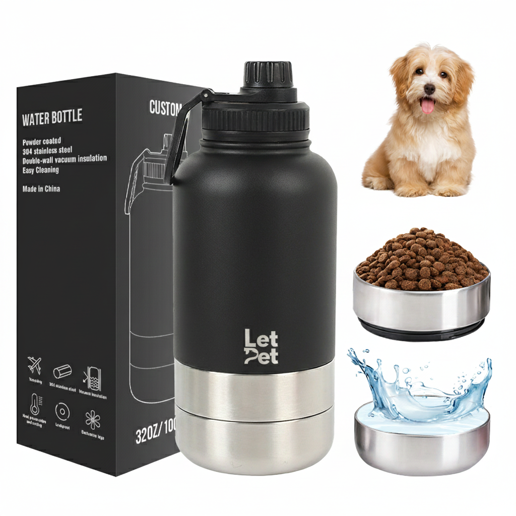 Customisable 3-in-1 Dog Bottle | Water For You & Your Dog