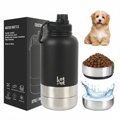 Customisable 3-in-1 Dog Bottle | Water For You & Your Dog