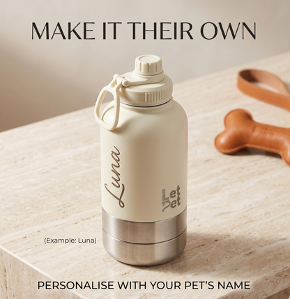 Customisable 3-in-1 Dog Bottle | Water For You & Your Dog