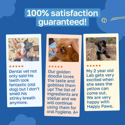 Dental Chews for Dogs — Fresh Breath & Plaque