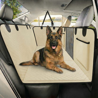 Dog Car Seat Cover — Waterproof Hammock, Hard Bottom