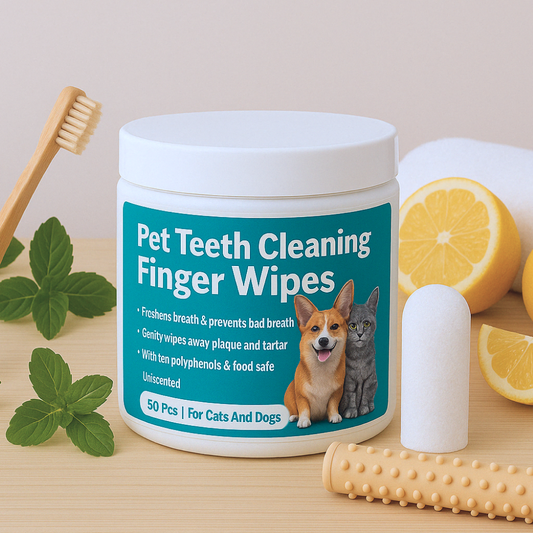 Dental Finger Wipes for Dogs & Cats — Fresh Breath
