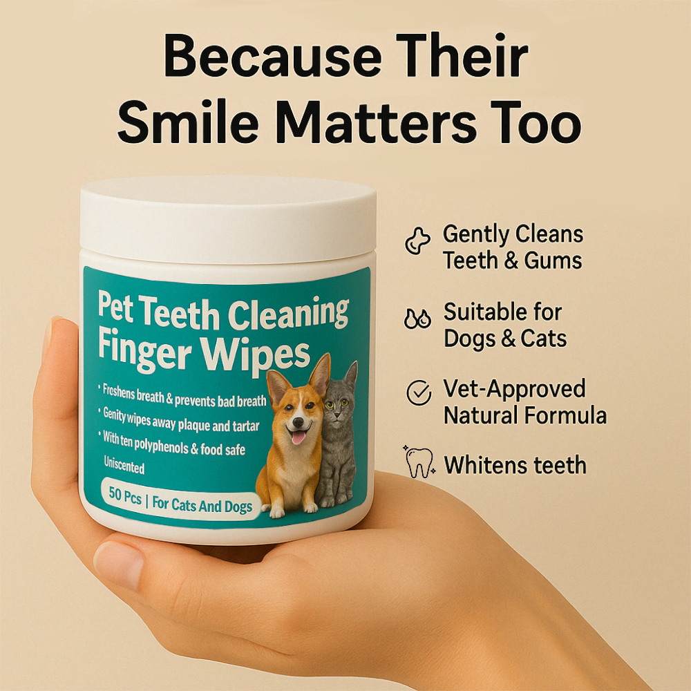 Dental Finger Wipes for Dogs & Cats — Fresh Breath